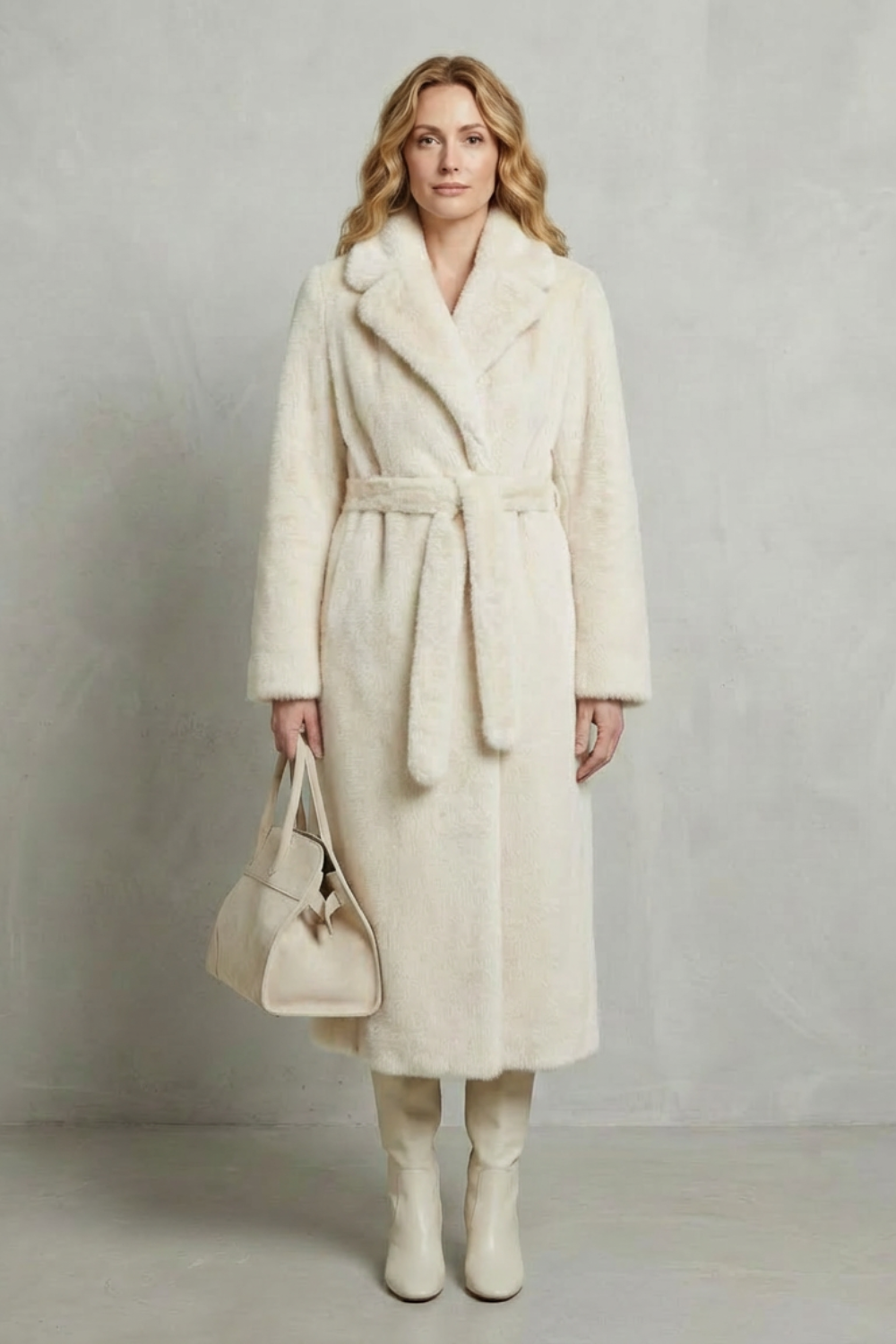 Marivonne | Women's Oversized Silhouette Faux Fur Long Coat
