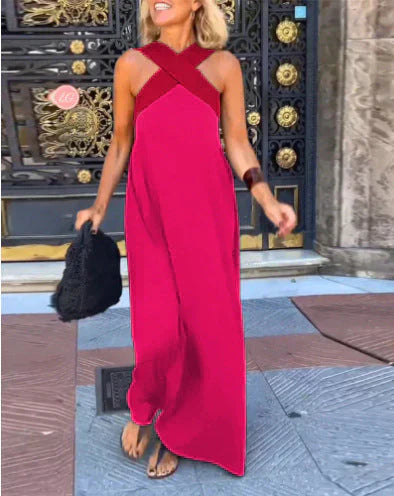 Quirine™ | Elegant Wrap-Front Maxi Dress