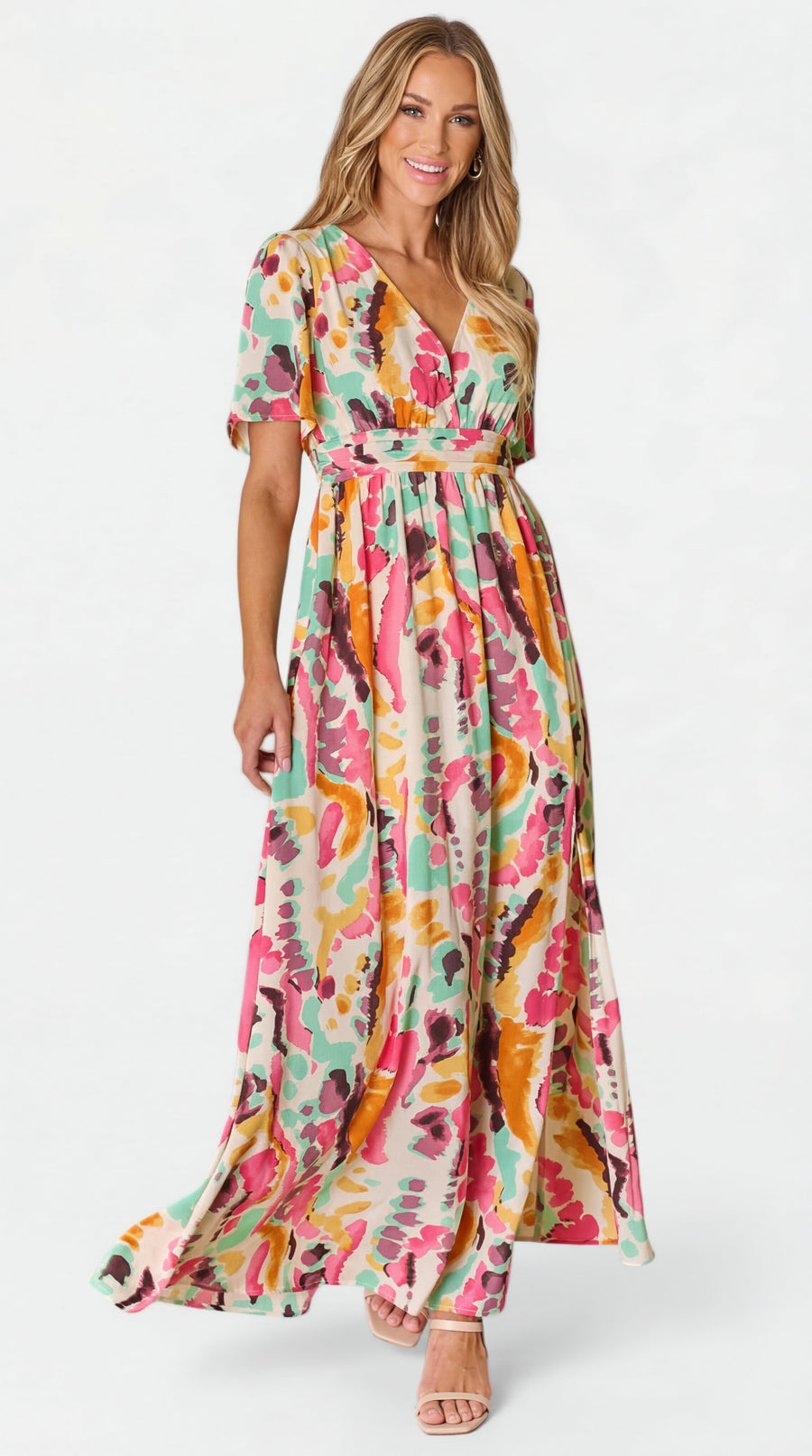 Yuki | V-Neck Tie-Dye Dress