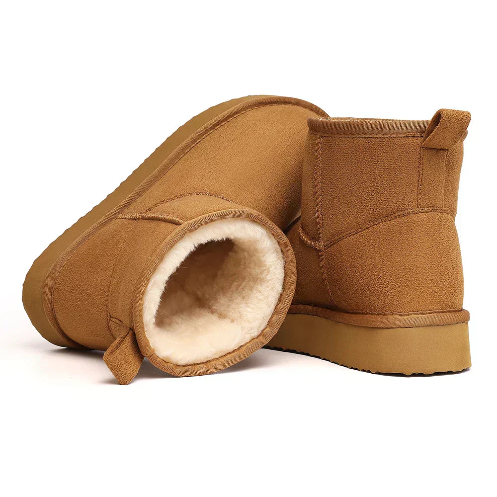 Amara | Bota Clásica Femenina de Invierno con Forro Peludo Interior