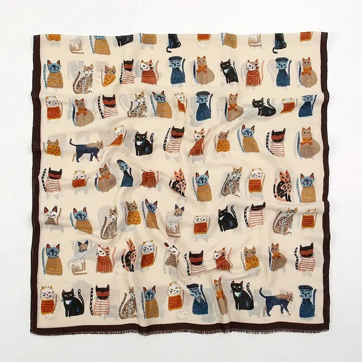Katy | Cat Print Scarf