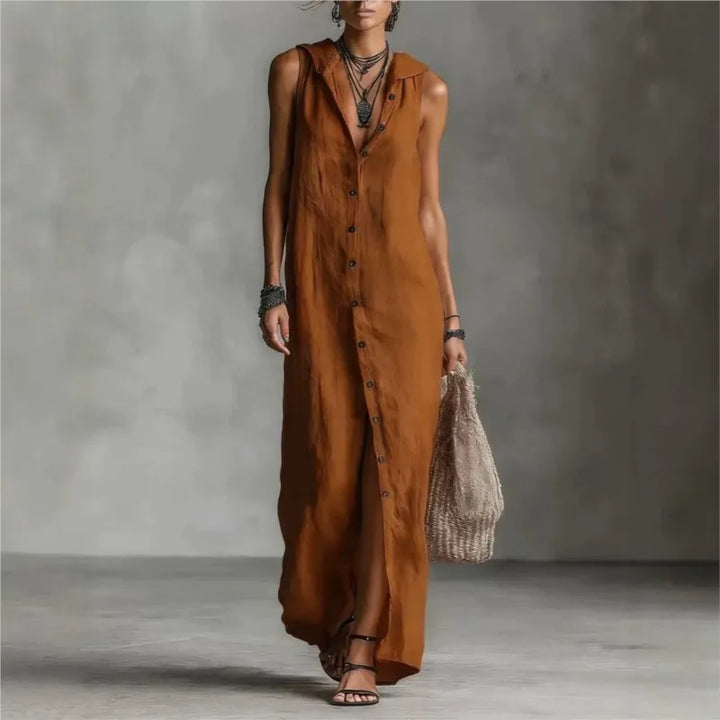 Penélope | Vestido midi chic y versátil con escote en V