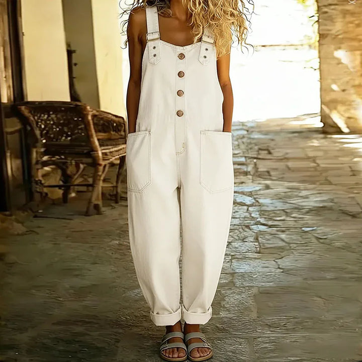 Saylor | Timeless Soft Denim Dungarees with Adjustable Straps