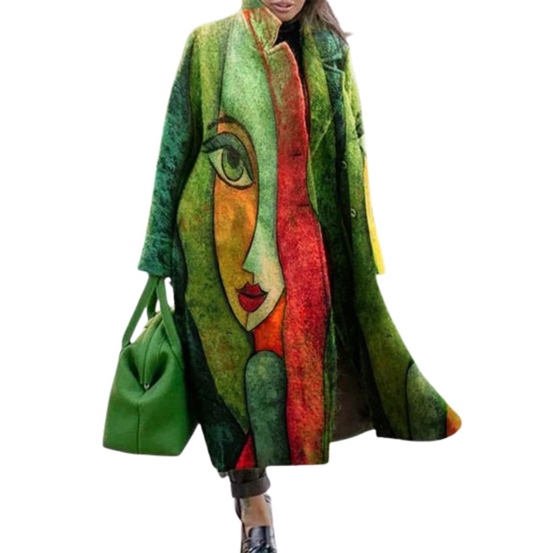 Natallie – Oversized Wrap Coat for Effortless Elegance