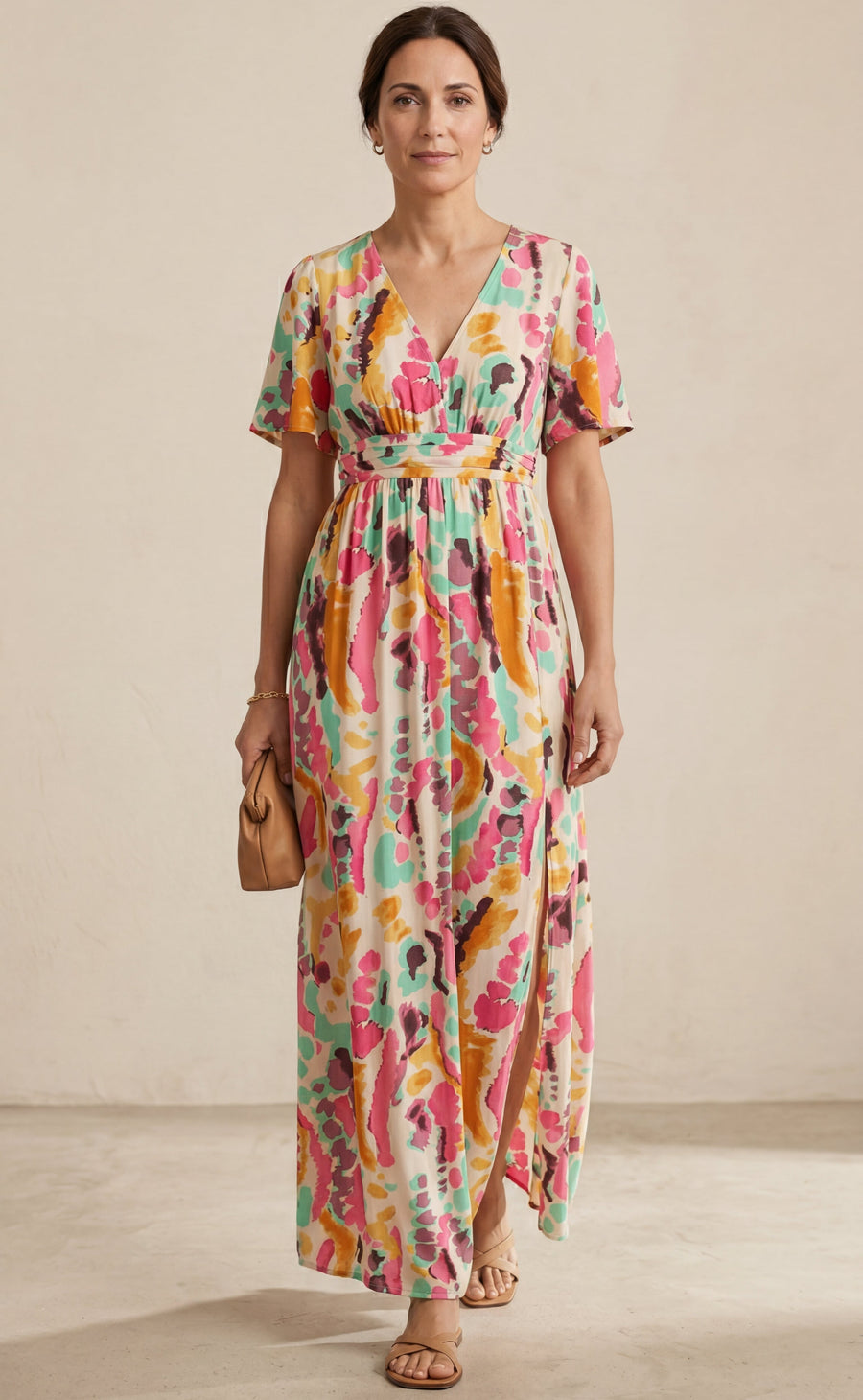 Yuki | V-Neck Tie-Dye Dress