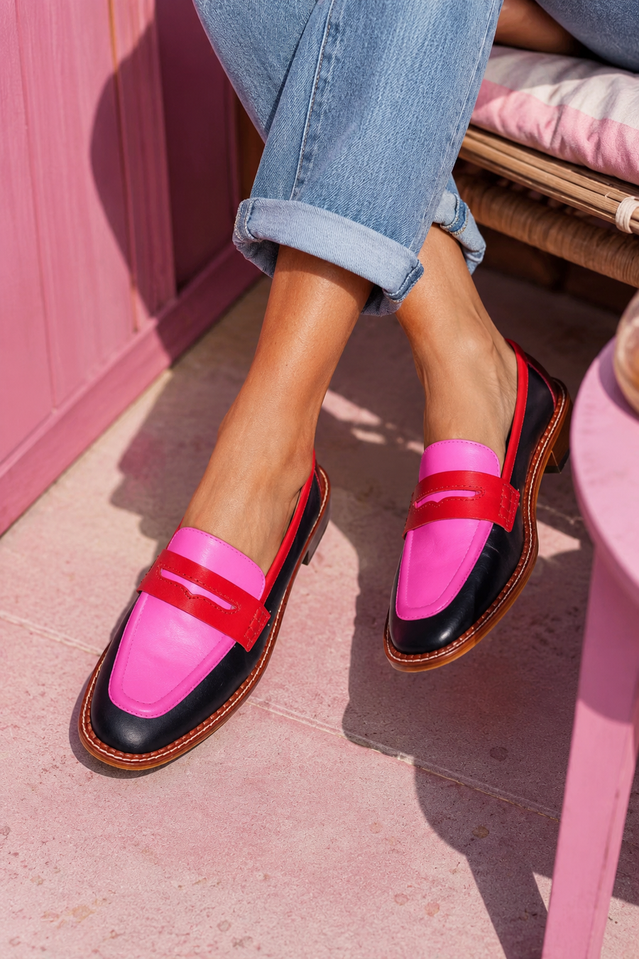 Angie | Elegant Pink Loafers