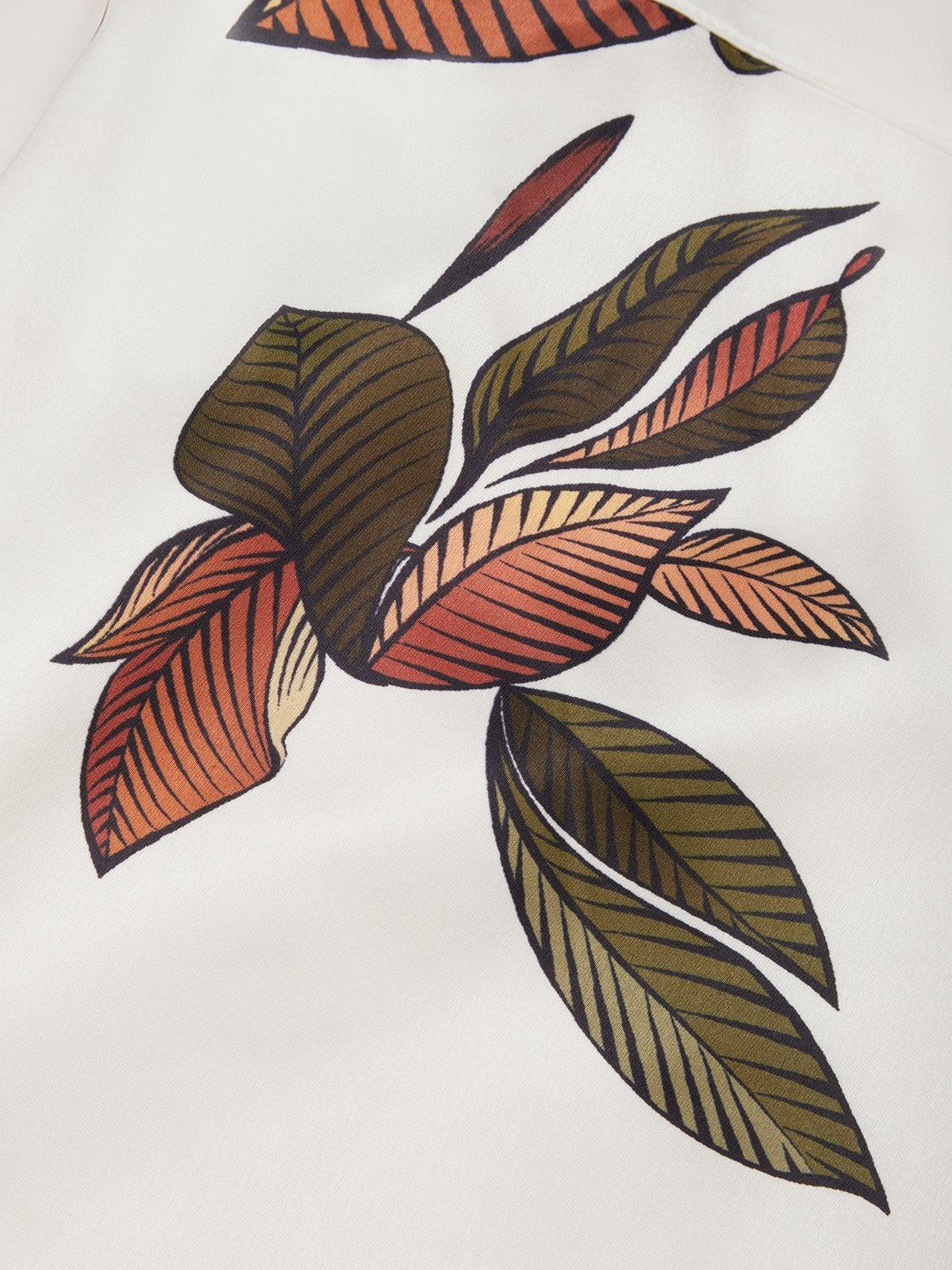 Aura | Satin Botanical Print Dress