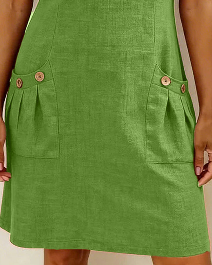 Jemma | Cotton Dress with Zip Pocket