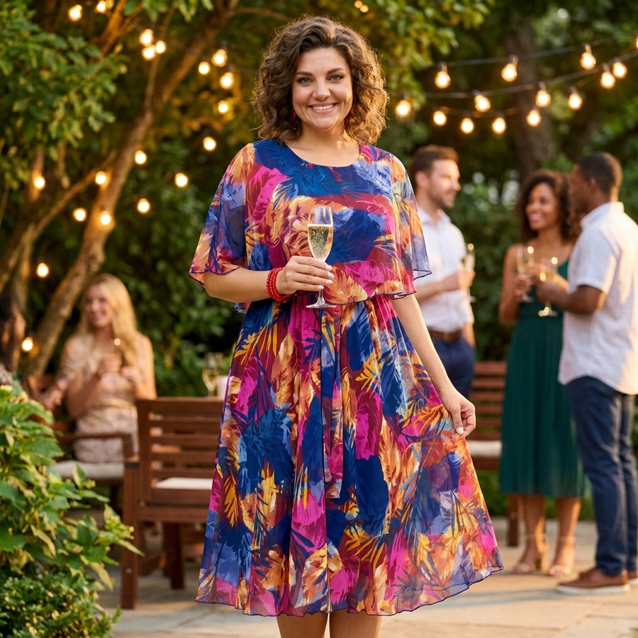 Aitana | Vibrantly Printed Midi Dress