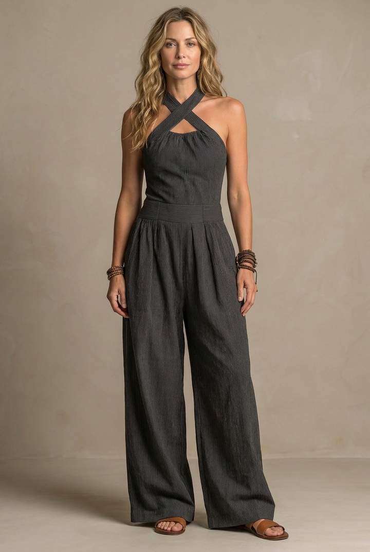 Ariana | Chic Cross-Neck Jumpsuit