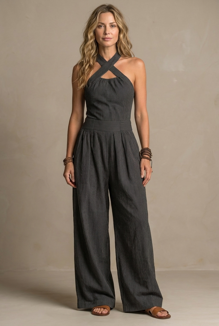 Ariana | Chic Cross-Neck Jumpsuit