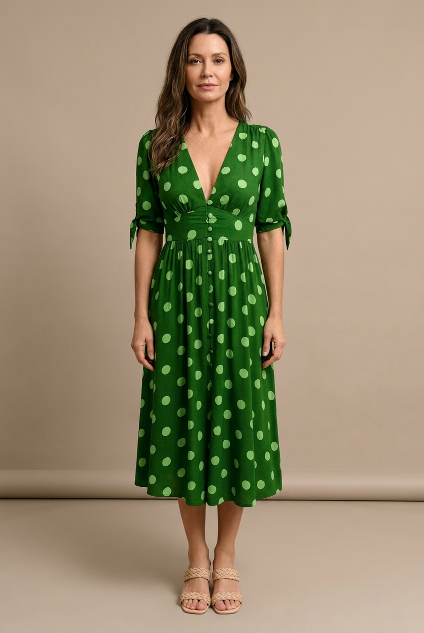 Valentina™ | Chic Polka Dot Dress