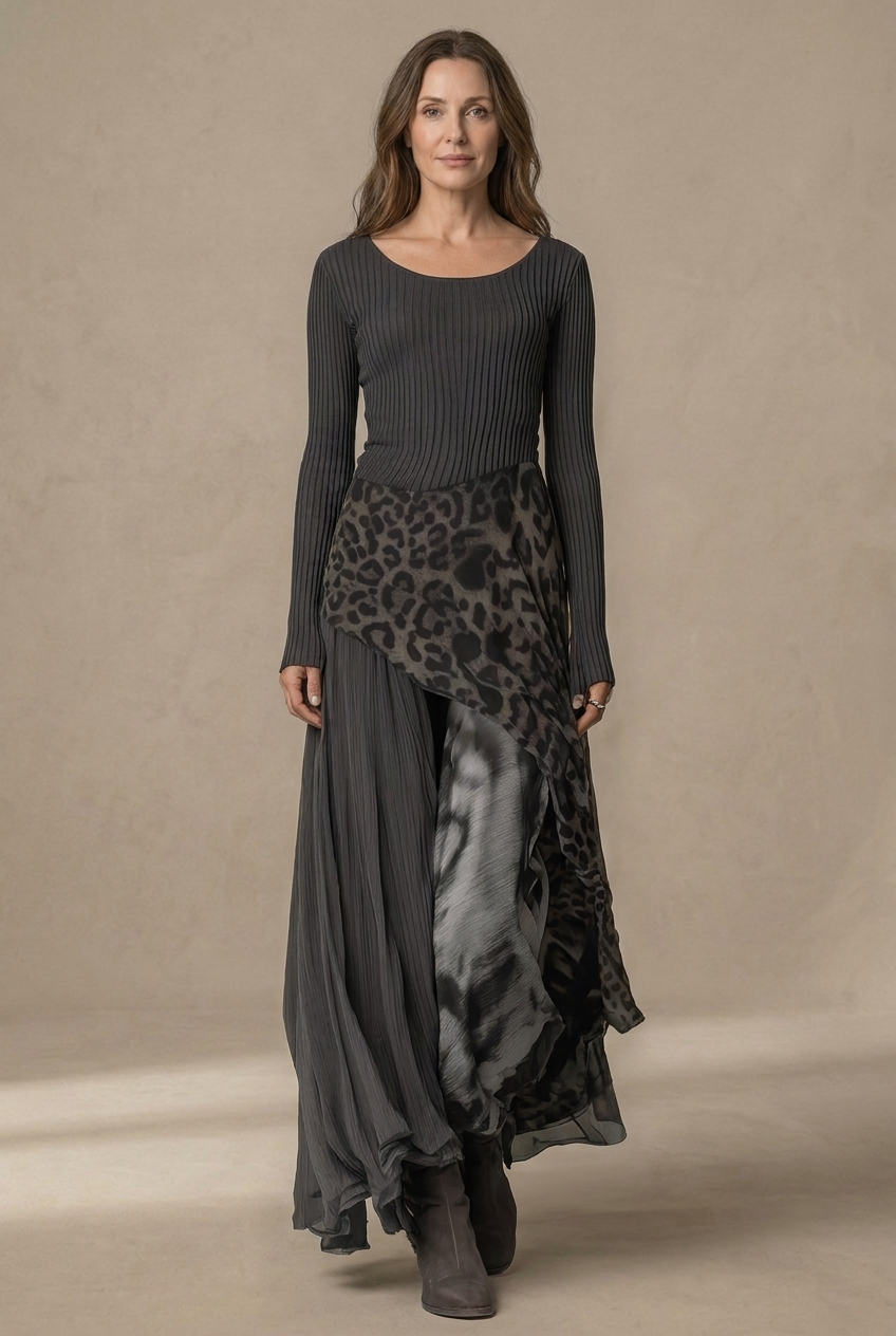 Bárbara | Bohemian Animal Print Maxi Dress