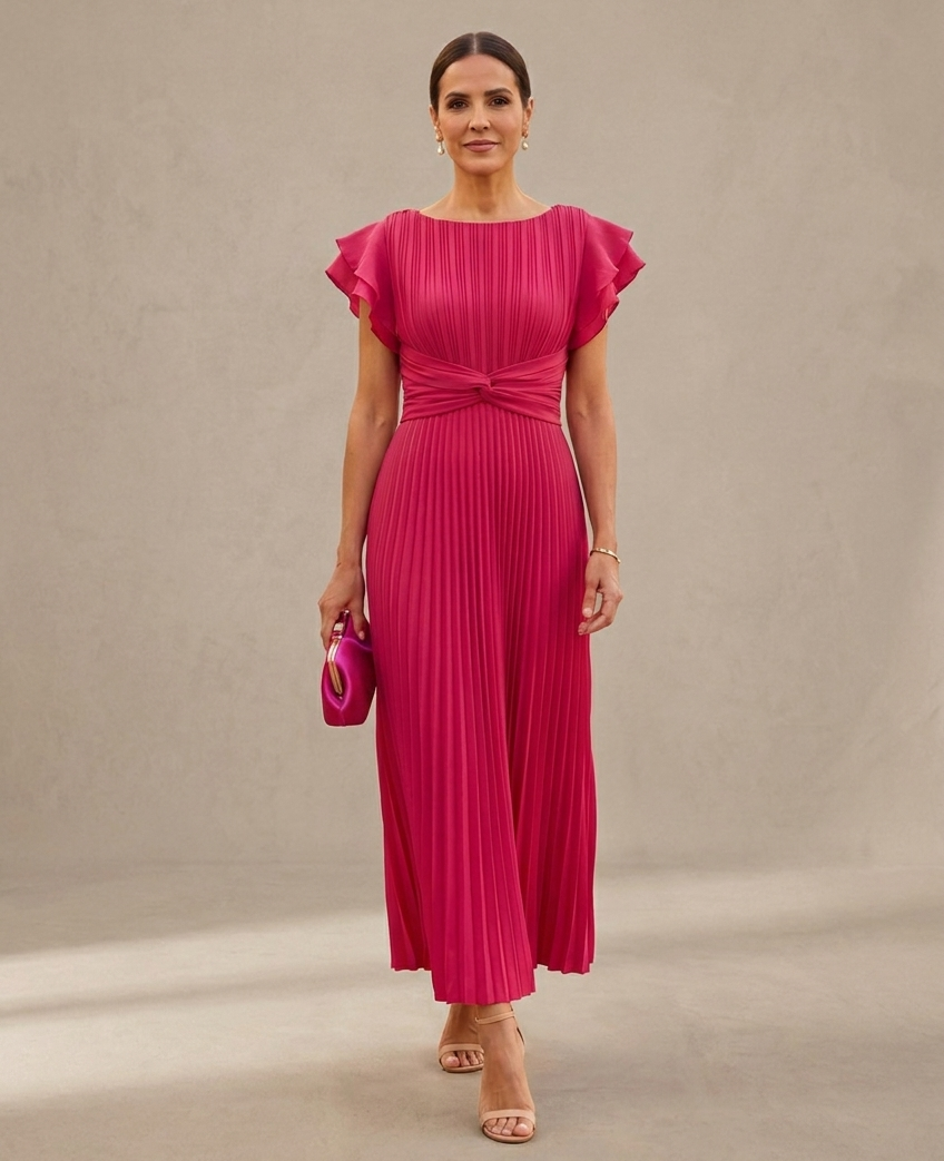 Paloma | Elegant Maxi Pleated Evening Gown