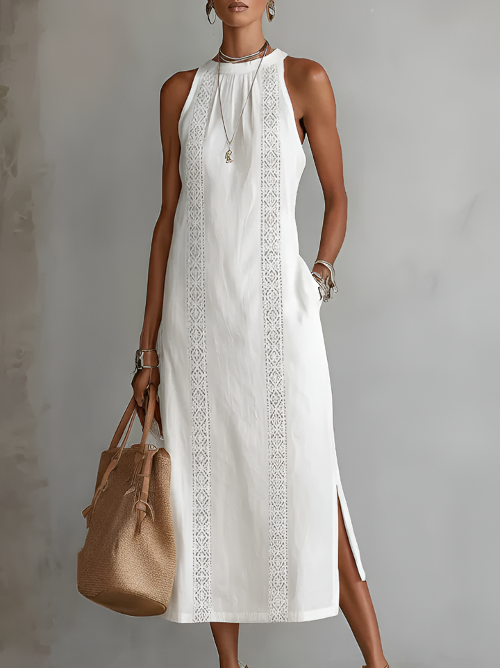 JIMENA | Vestido Midi de Textura Lino