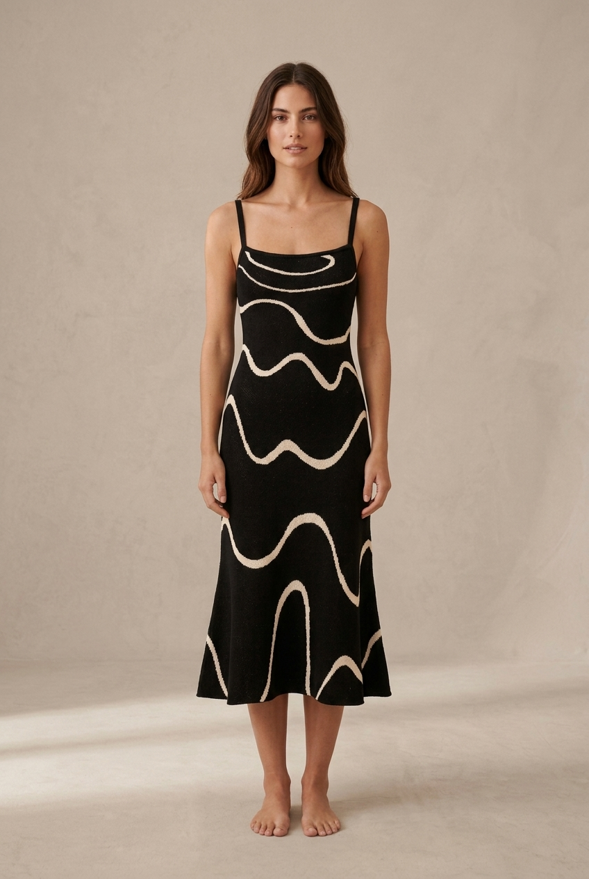 Waves Midi Dress