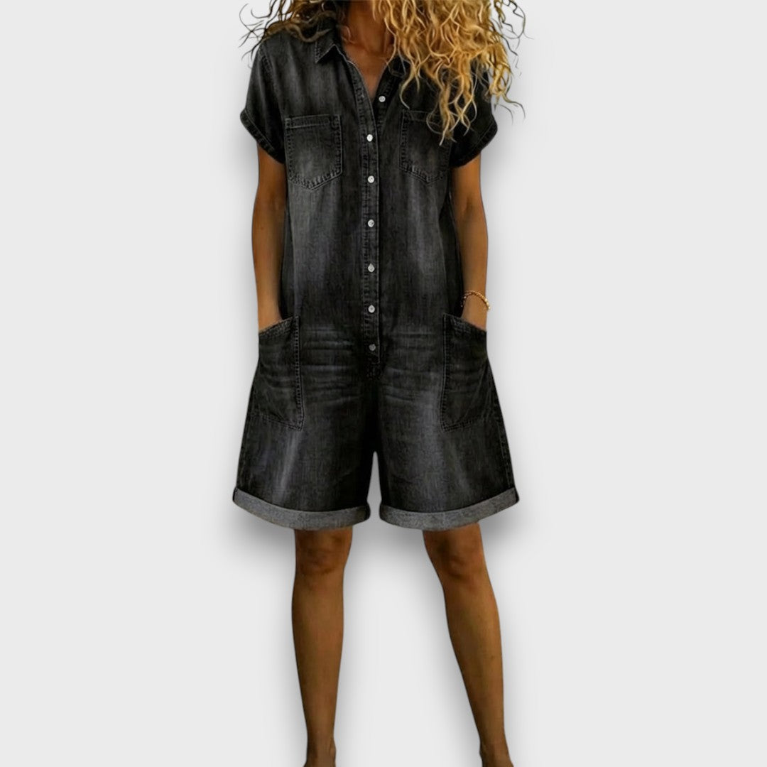 Saylor | Vintage-Style Cotton Denim Overalls
