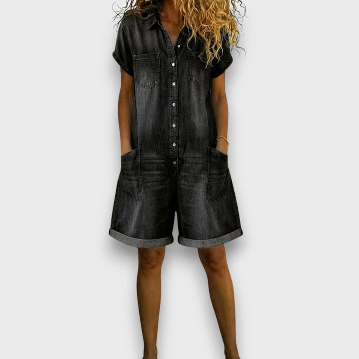 Saylor | Vintage-Style Cotton Denim Overalls