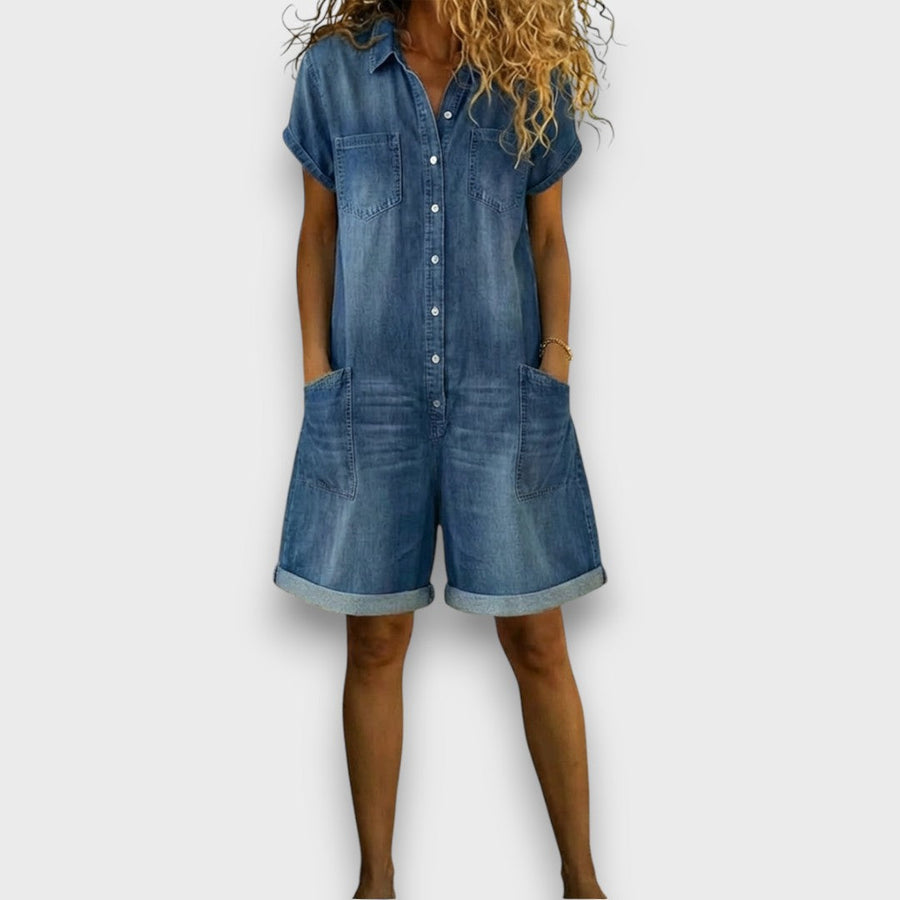 Sophie | Vintage-Inspired Relaxed Fit Short Overalls