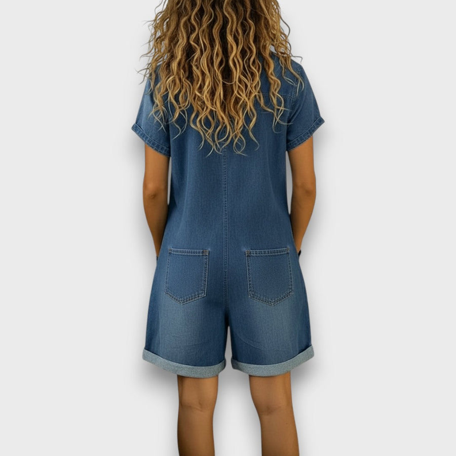Sophie | Vintage-Inspired Relaxed Fit Short Overalls