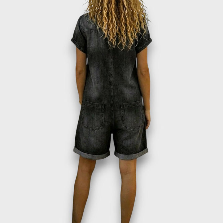 Sophie | Retro-Inspired Relaxed Fit Short Overalls