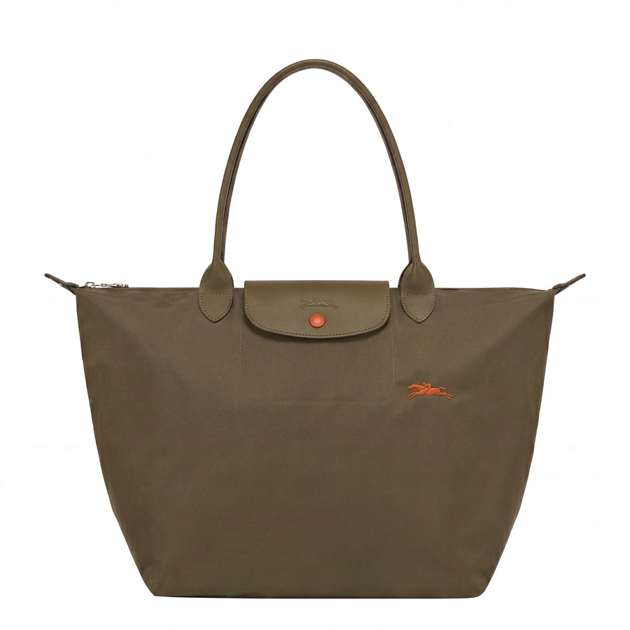 Deluxe Khaki Green Large Tote Bag