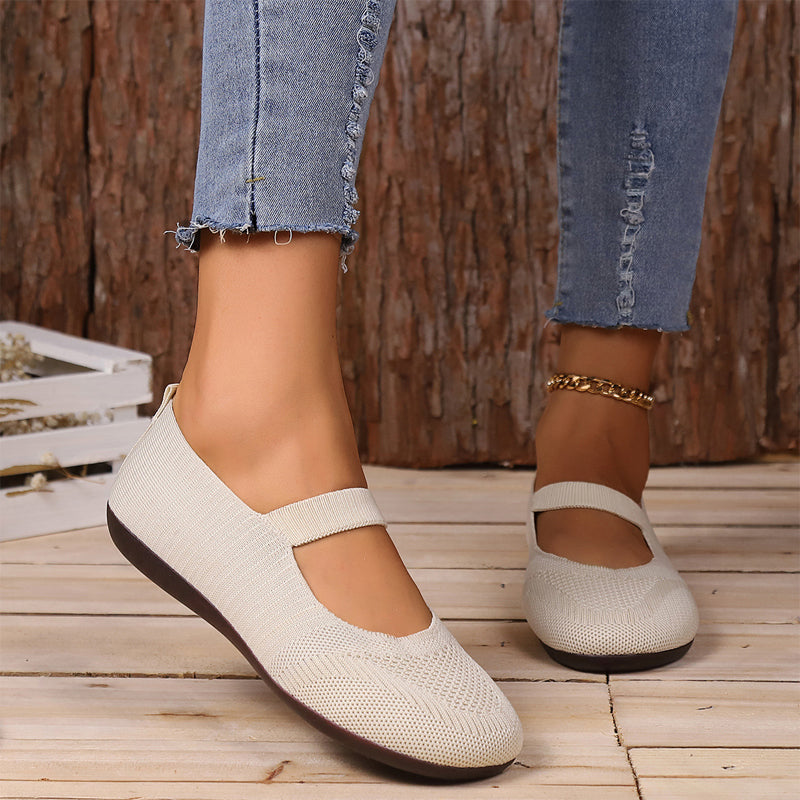 Gemma - Breathable Knit Walking Flats