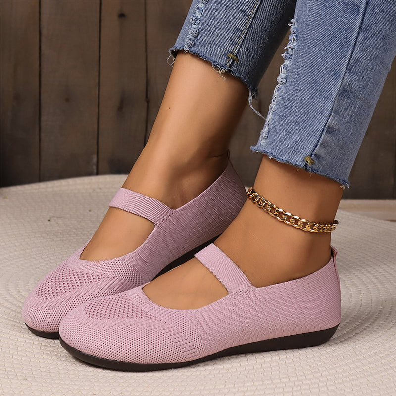 Gemma - Breathable Knit Walking Flats