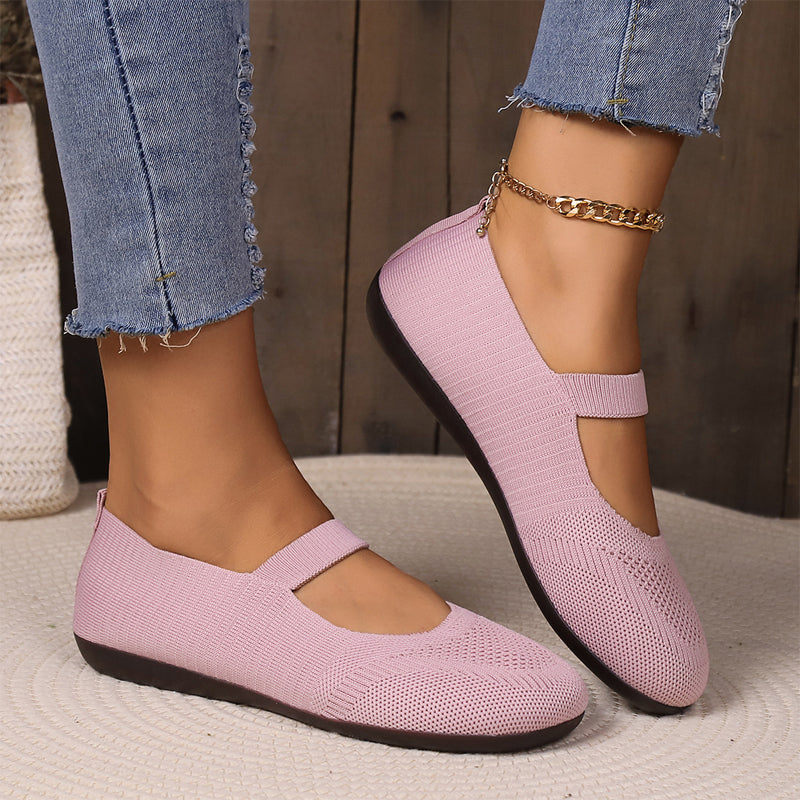 Gemma - Breathable Knit Walking Flats