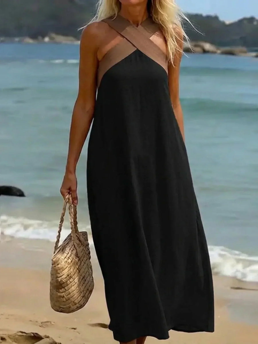 Quirine™ | Elegant Wrap-Front Maxi Dress